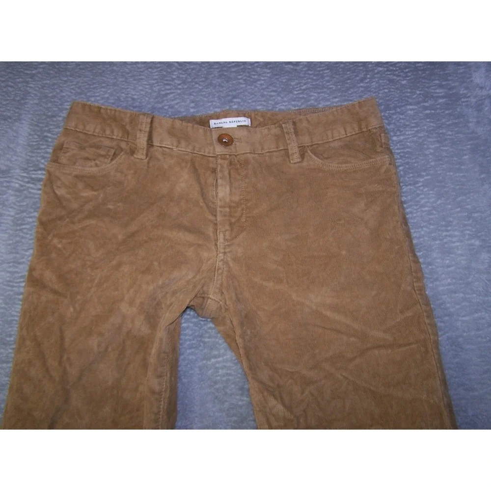 Banana Republic Pants Men's 33X30 (Tag 30) Brown Flat Front Corduroy Pima Cotton